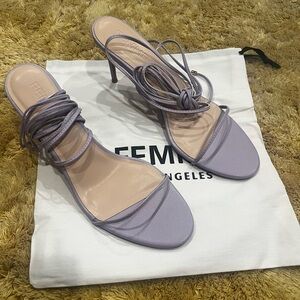 Elegant Lavender Strappy Heels
